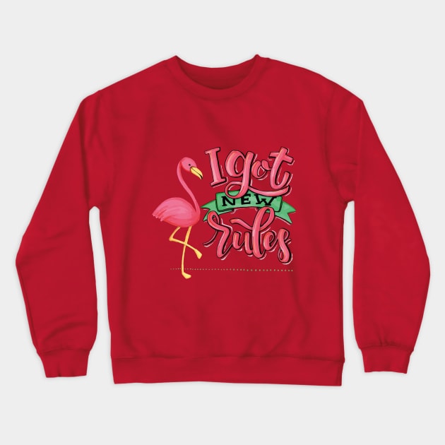 Flamingo Crewneck Sweatshirt by Guarda Chuva